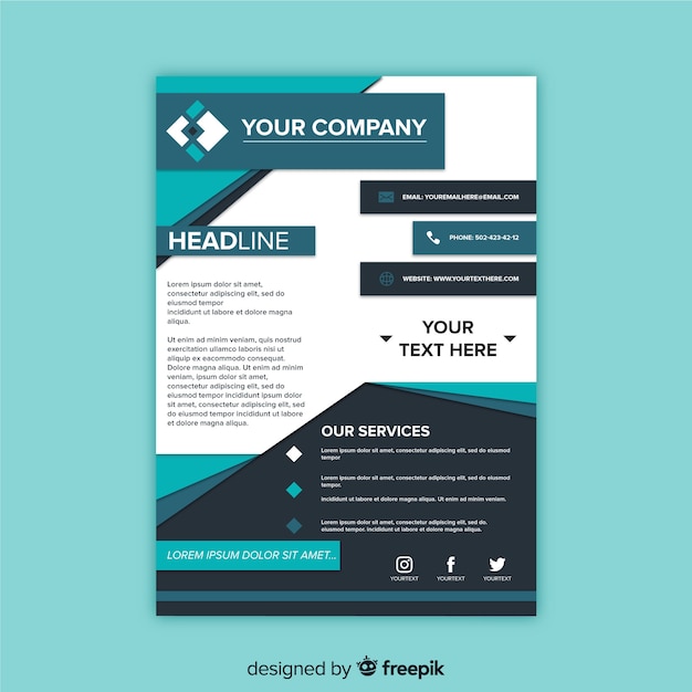 Free vector business flyer template