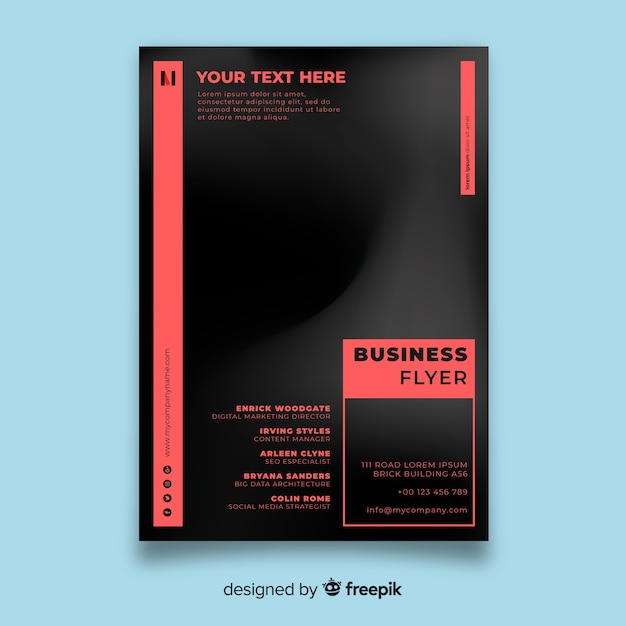 Free vector business flyer template