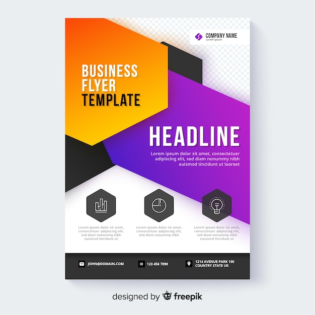 Free vector business flyer template