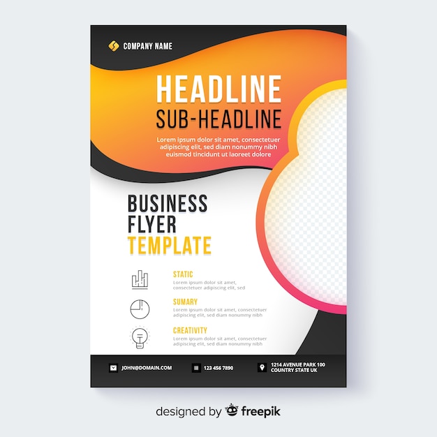 Free vector business flyer template