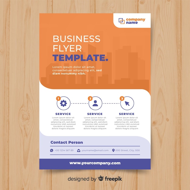 Free vector business flyer template