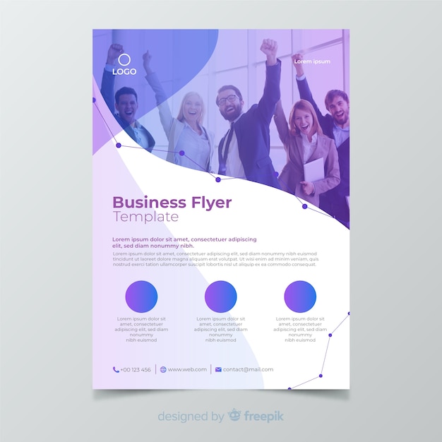 Free vector business flyer template