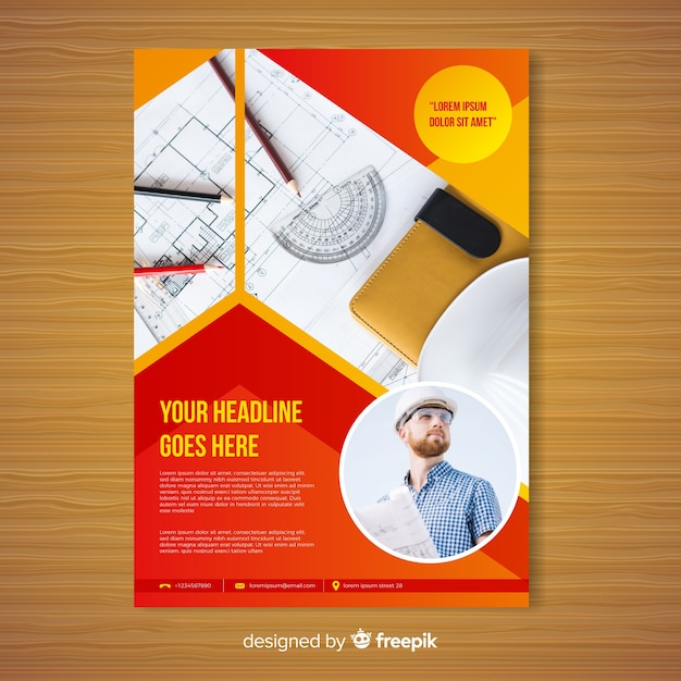 Free vector business flyer template