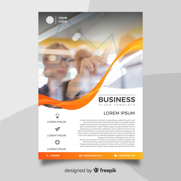 Free vector business flyer template