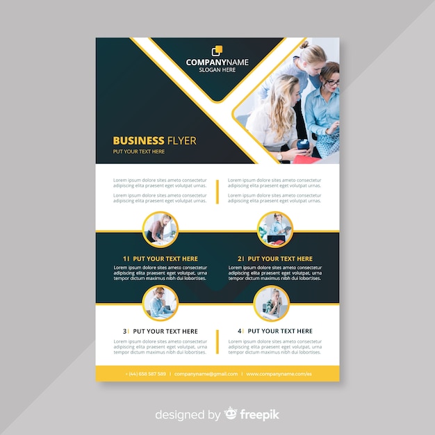 Free vector business flyer template