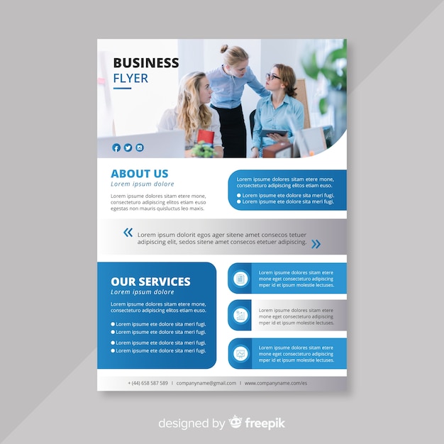 Free vector business flyer template