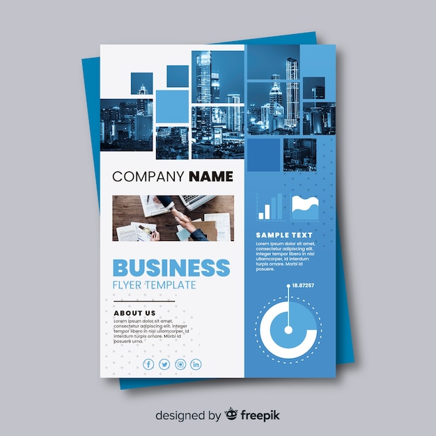 Free vector business flyer template