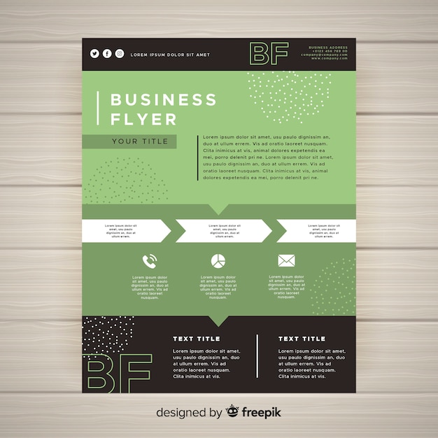 Free vector business flyer template