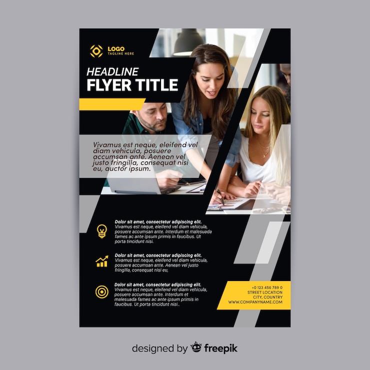Free Vector business flyer template