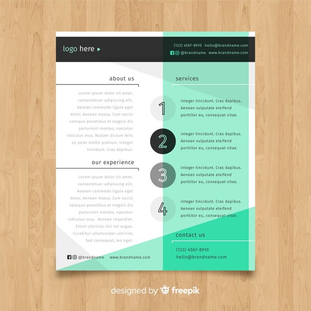 Free vector business flyer template