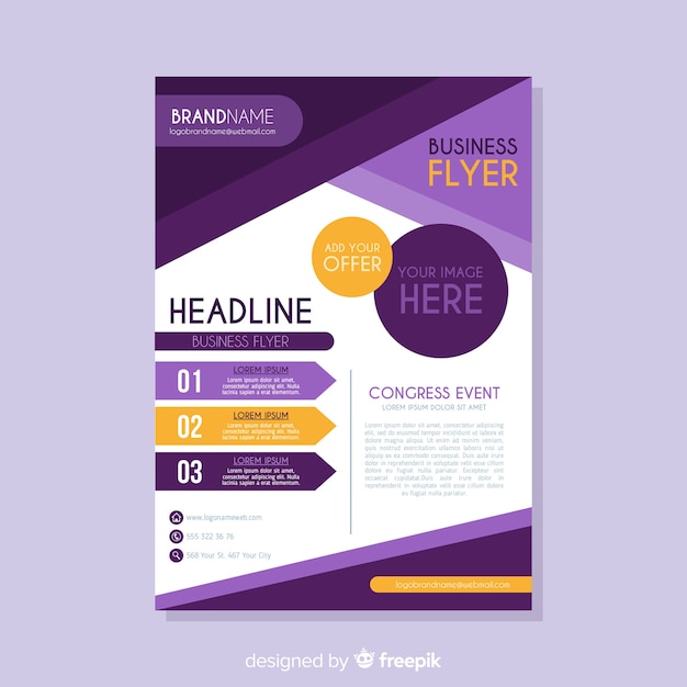 Free vector business flyer template