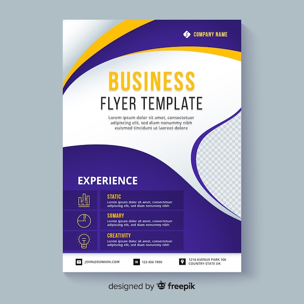 Free vector business flyer template