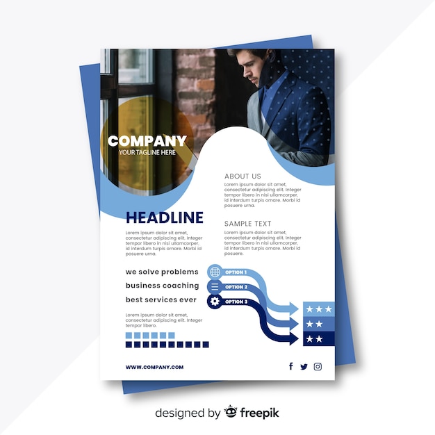 Free vector business flyer template