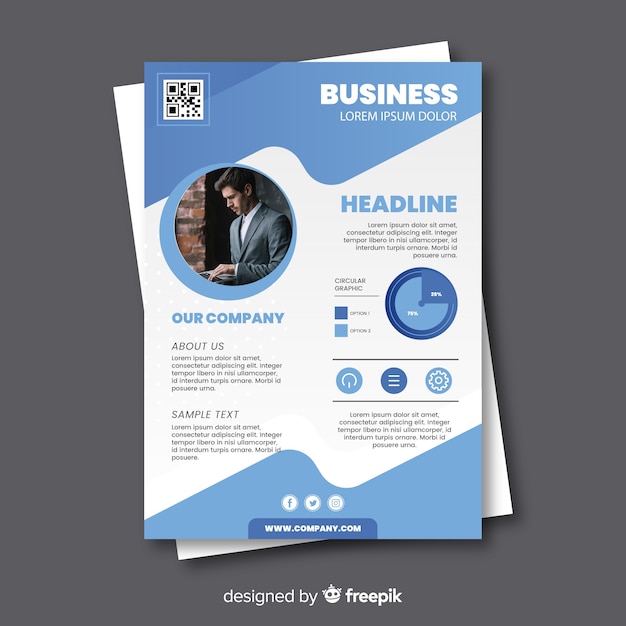 Free vector business flyer template