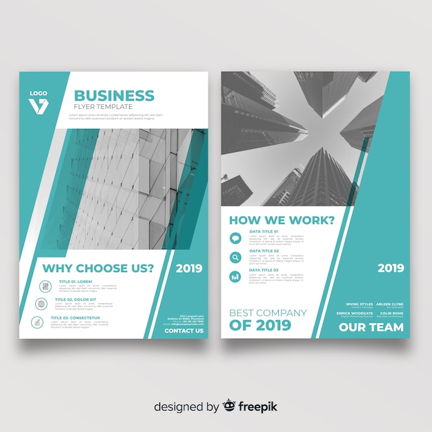 Free vector business flyer template