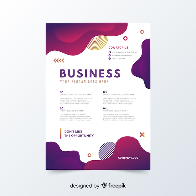 Free vector business flyer template