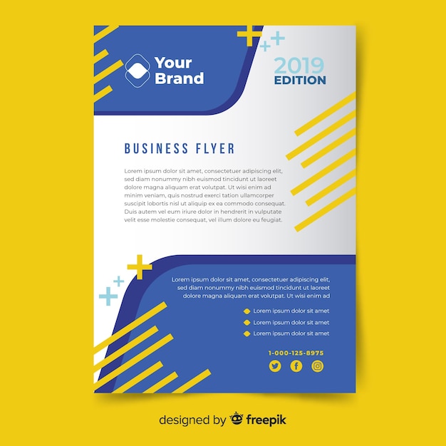 Free vector business flyer template