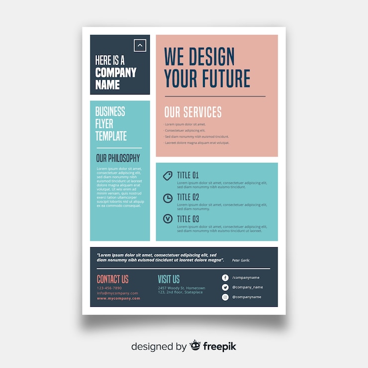 Free Vector business flyer template