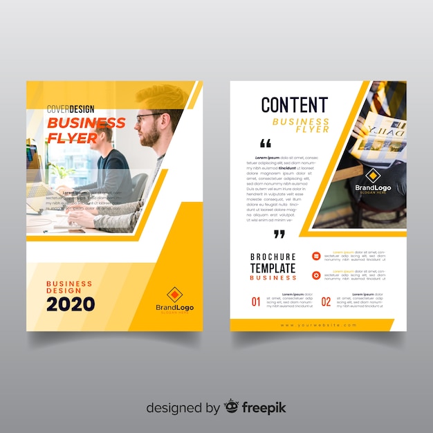 Free vector business flyer template