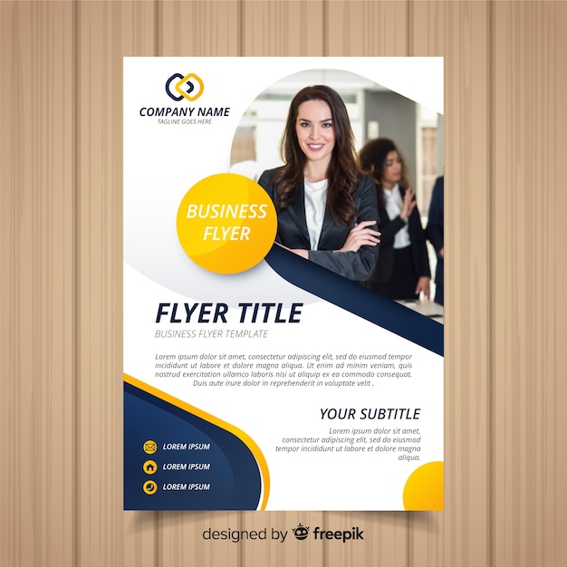 Free vector business flyer template