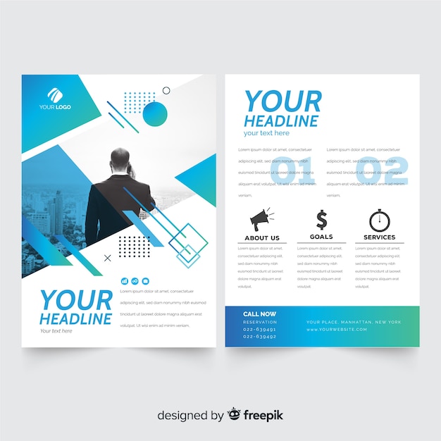 Free vector business flyer template