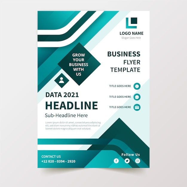 Free vector business flyer template