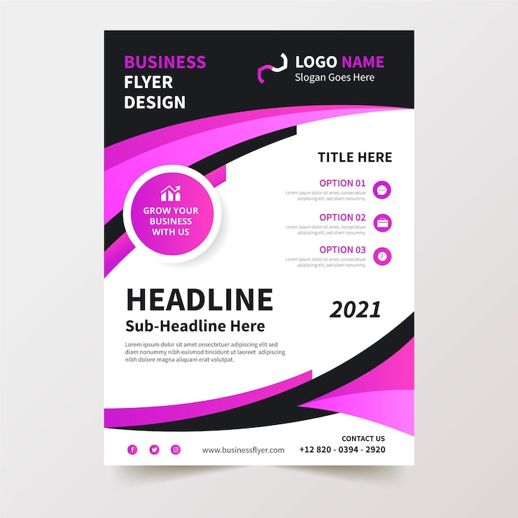 Free Vector business flyer template
