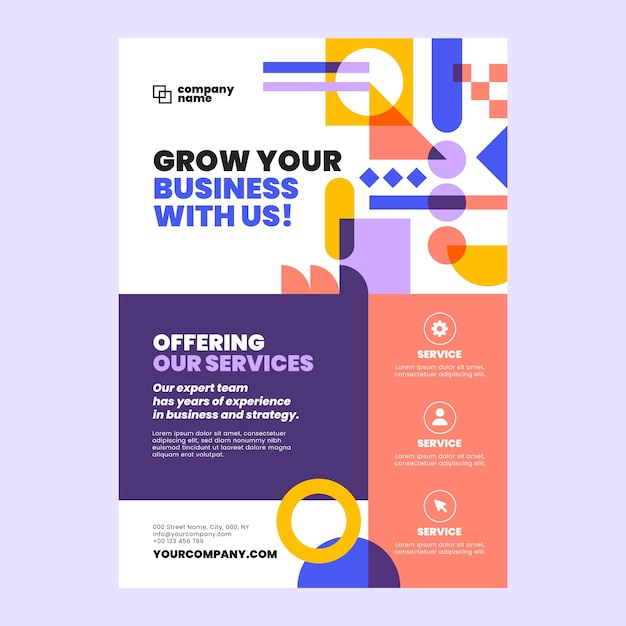 Free Business Flyer Template Vector – Download for Free