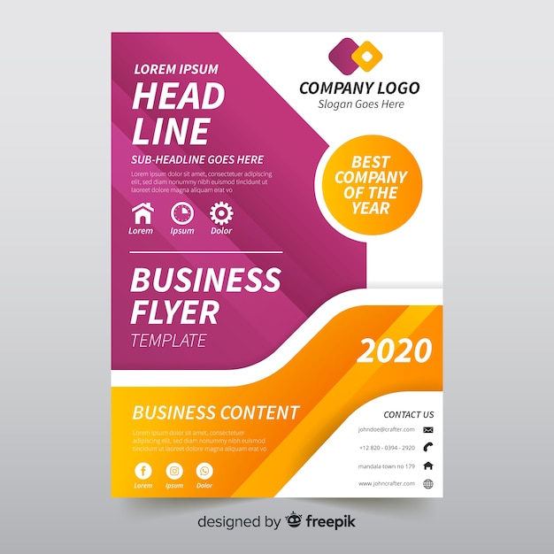 Free vector business flyer template