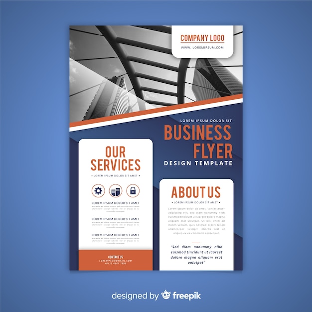 Free vector business flyer template