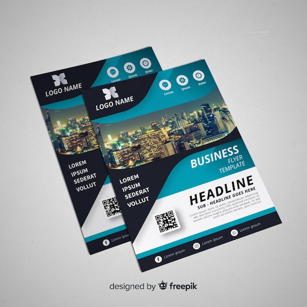 Free vector business flyer template