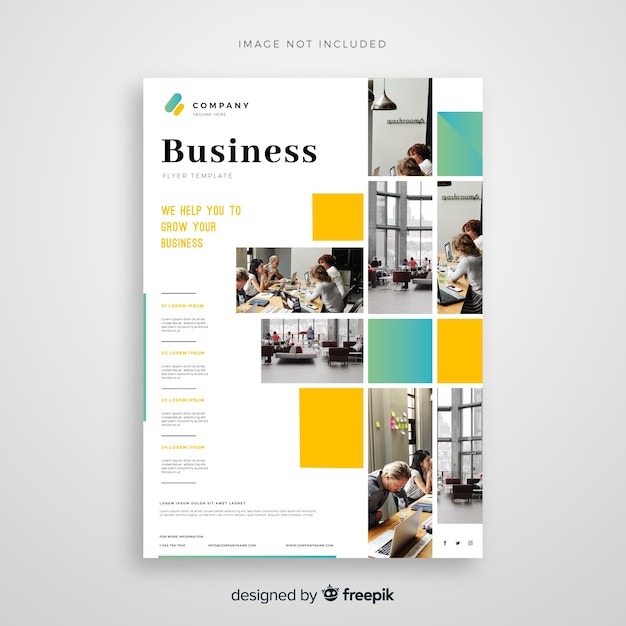 Free vector business flyer template