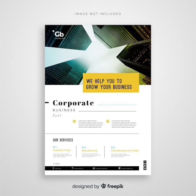 Free vector business flyer template