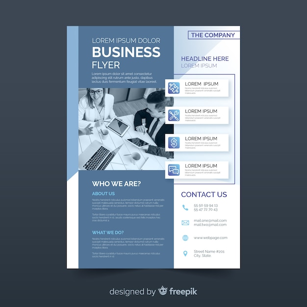 Free vector business flyer template