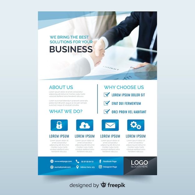 Free vector business flyer template