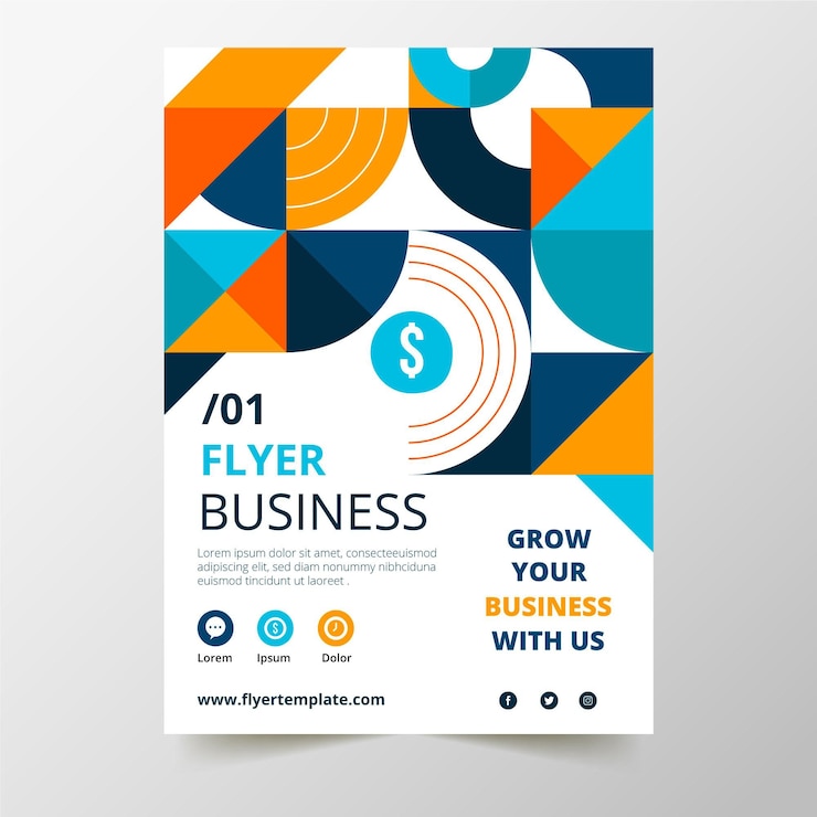 Free Vector business flyer template