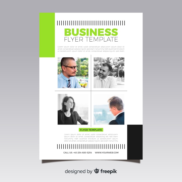 Business flyer with mosaic pictures