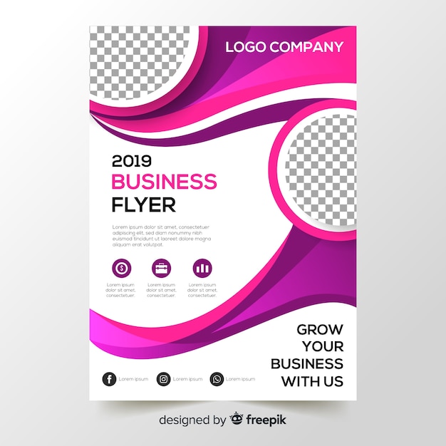 Free vector business flyer