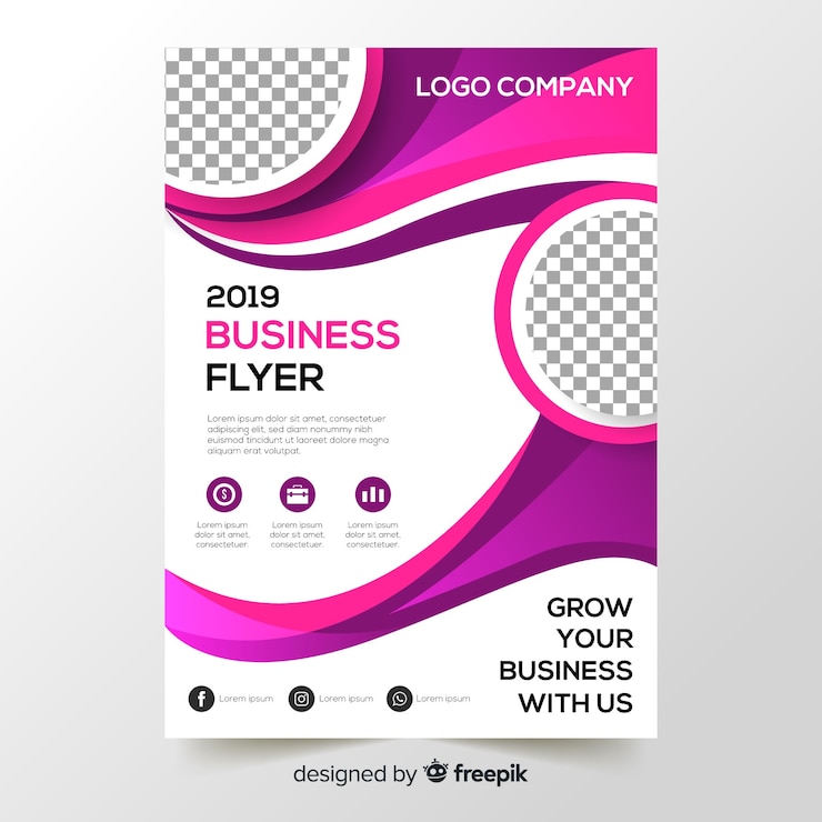 Free Vector business flyer