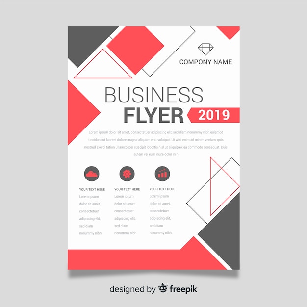 Free vector business flyer