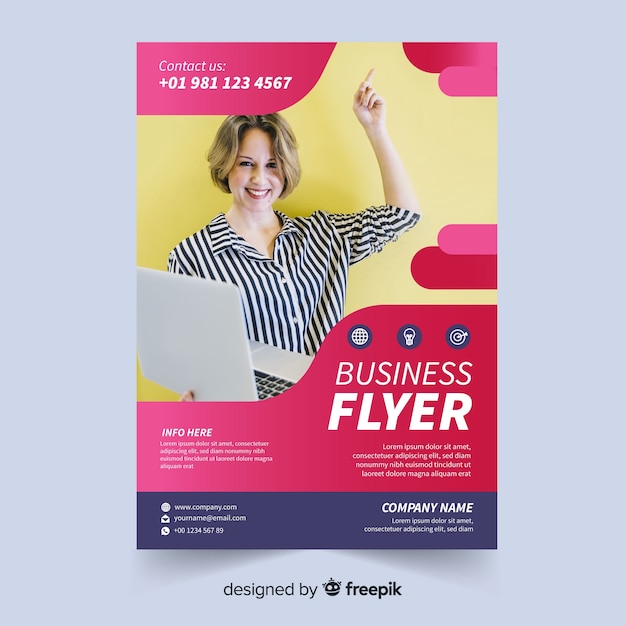 Free vector business flyer