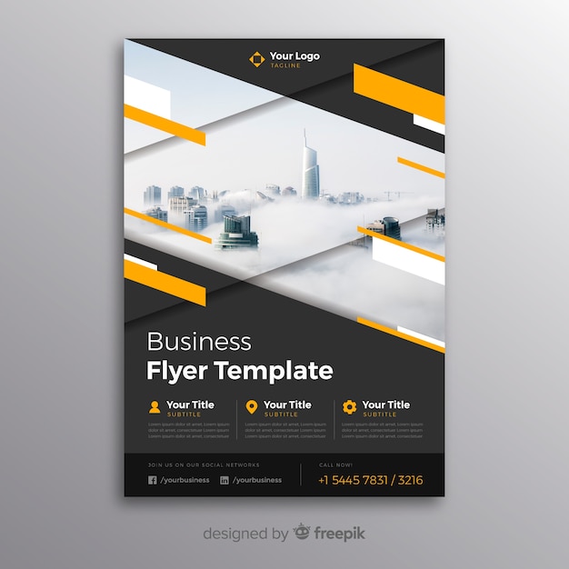 Free vector business flyer