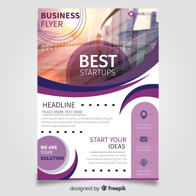 Free vector business flyer