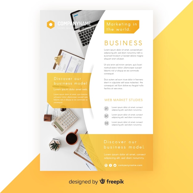 Free vector business flyer