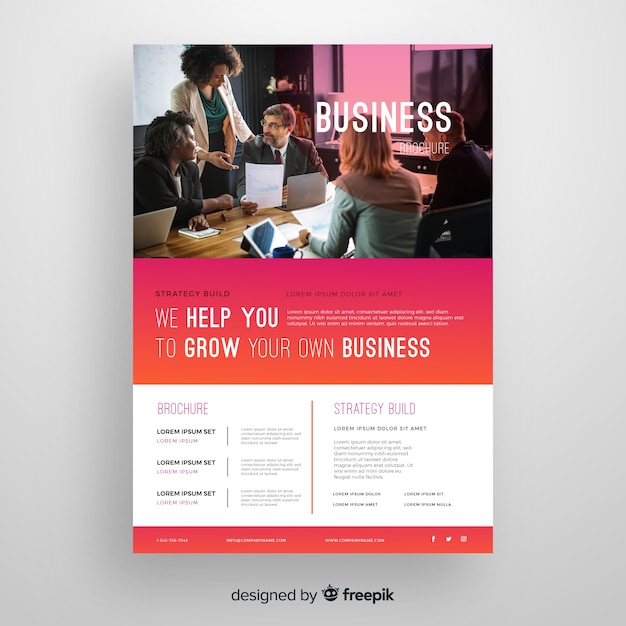 Free vector business flyer