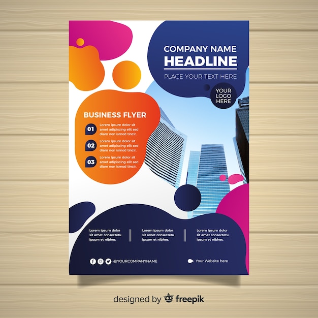 Free vector business flyer