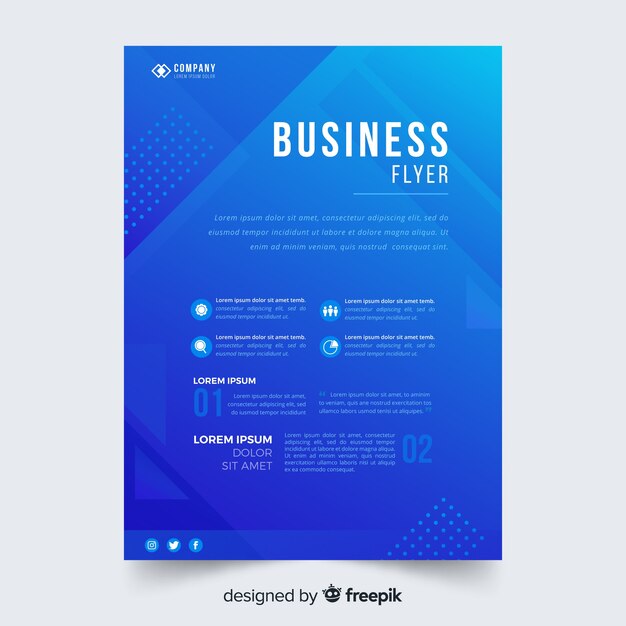 Free vector business flyer