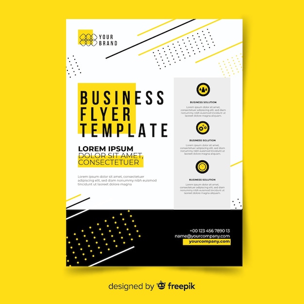 Free vector business flyer