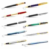 Free vector business fountain pen  set