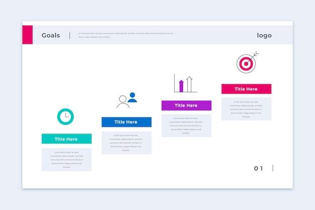 Business goals infographic template